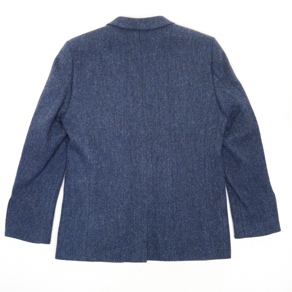 ASOS Harris Tweed Blazer Men's 42R Herringbone Wool Sport Coat Blue EUC - Picture 8 of 10